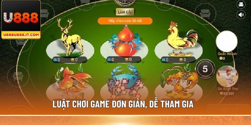 Luật chơi game đơn giản, dễ tham gia